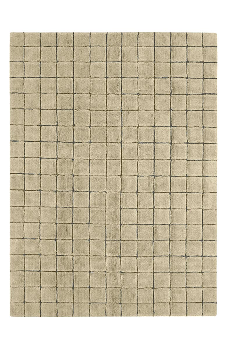 Lorena Canals WoolableMosaic Washable Wool Rug, Main, color, Moss