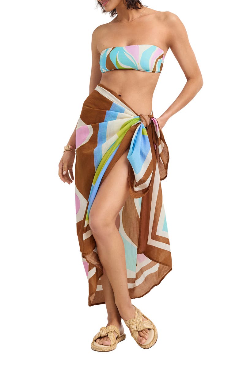 Vitamin A<sup>®</sup> Samara Cover-Up Sarong, Alternate, color, Cake