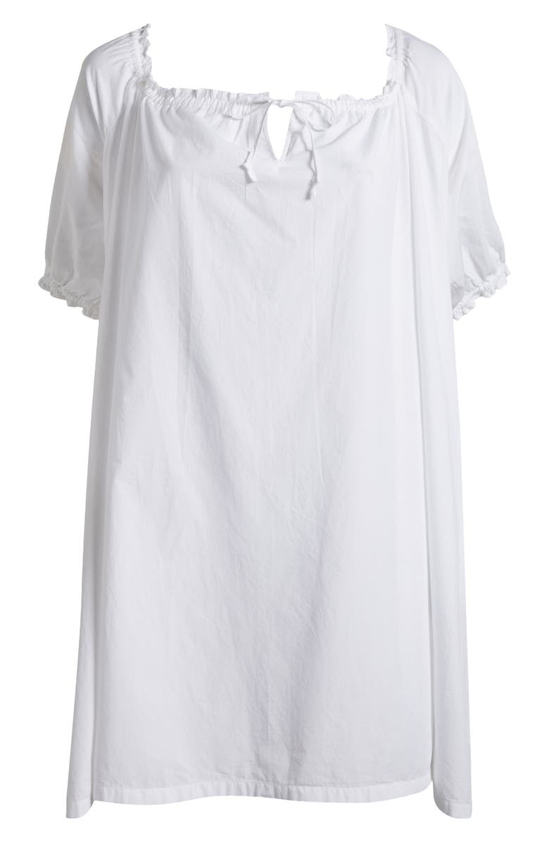 Nordstrom Tie Front Cotton Nightgown, Alternate, color, White