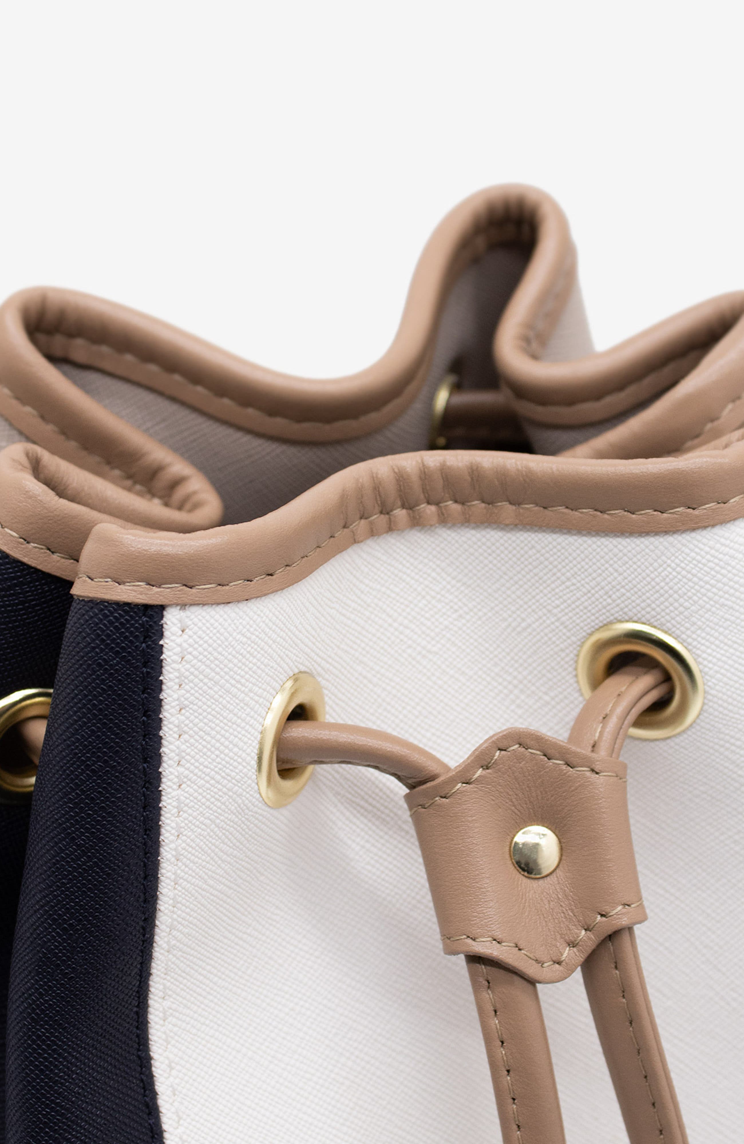 Allegro 413 Bucket Bag, Alternate, color, Beige / White / Navy