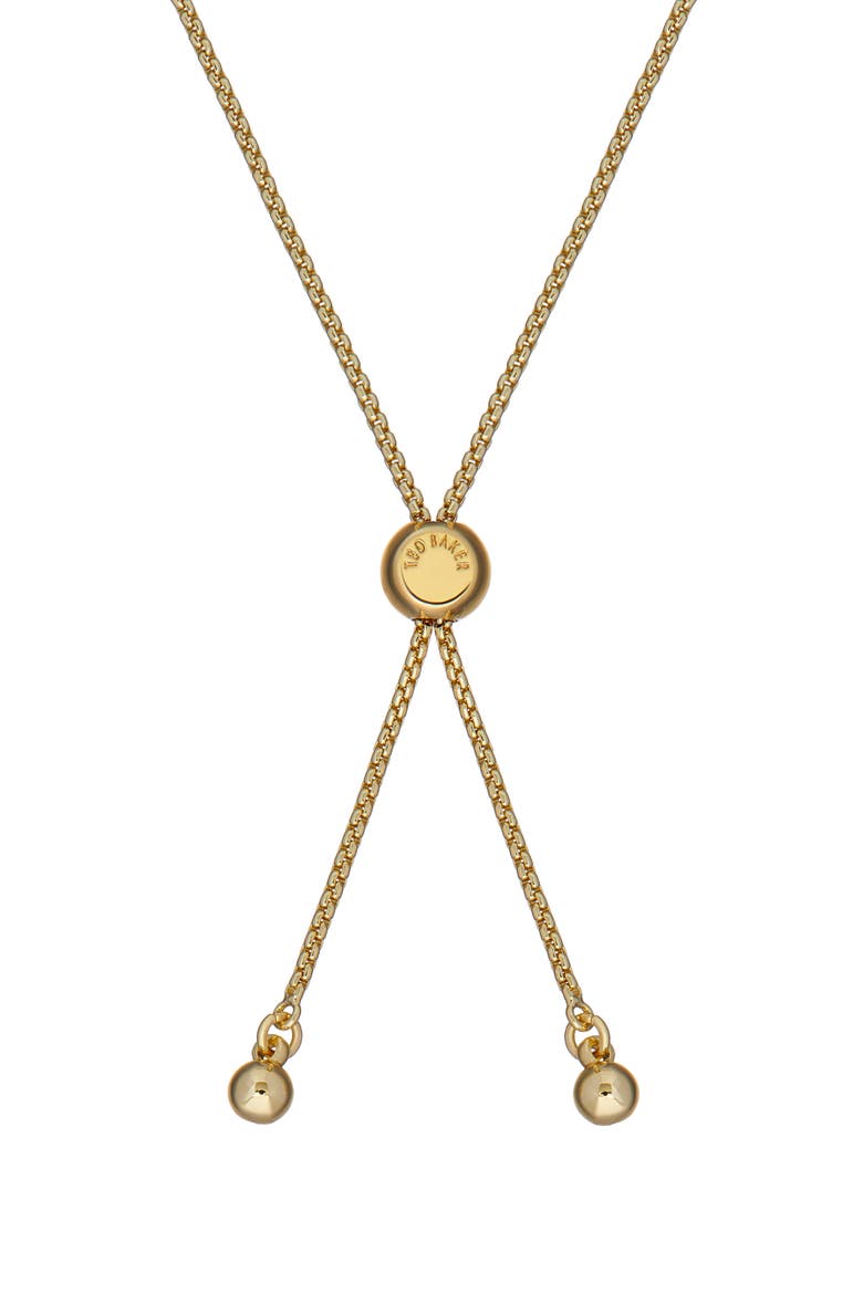 Inela Island Imitation Pearl Slider Bracelet, Alternate, color, GOLD TONE/ PEARL