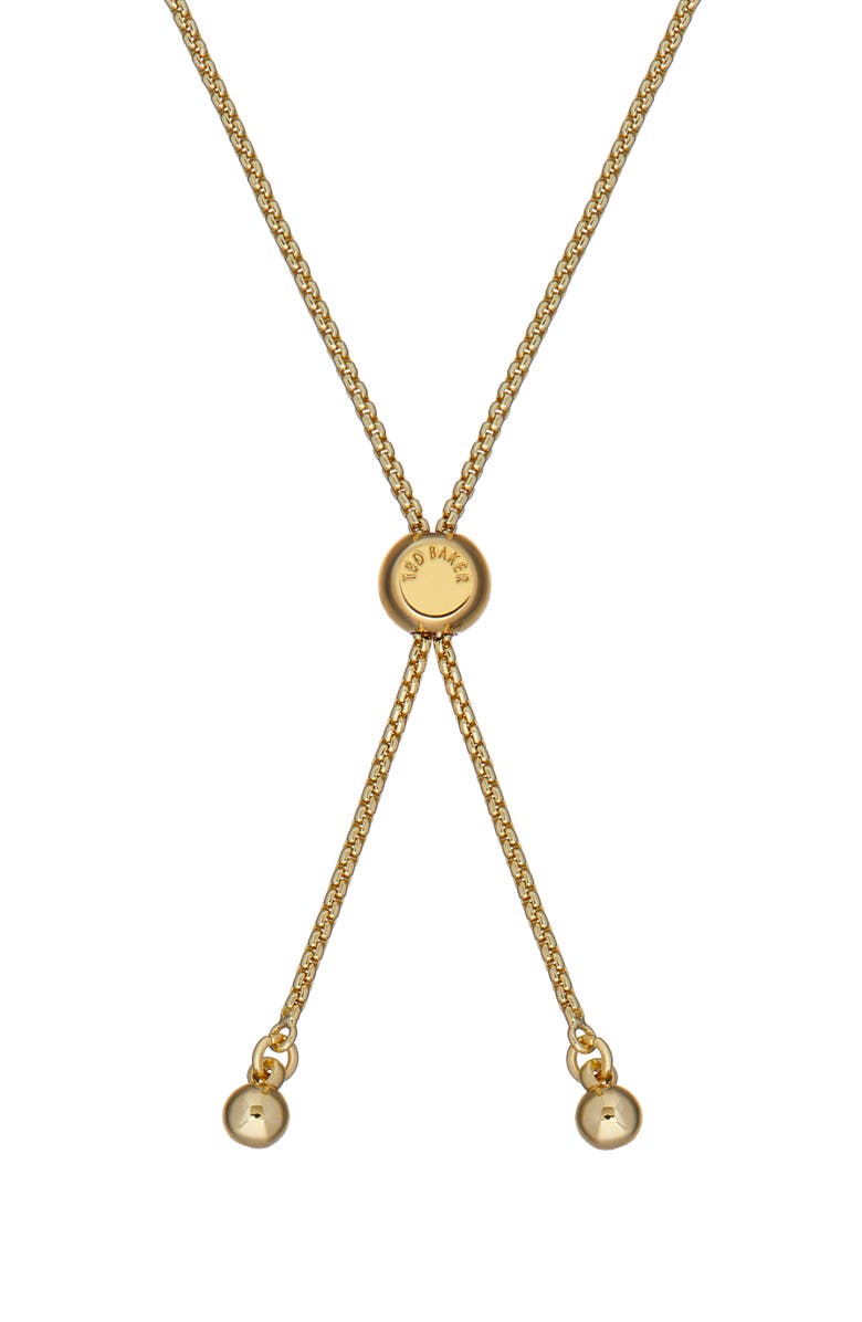 Ted Baker London Inela Island Imitation Pearl Slider Bracelet, Alternate, color, Gold Tone/ Pearl