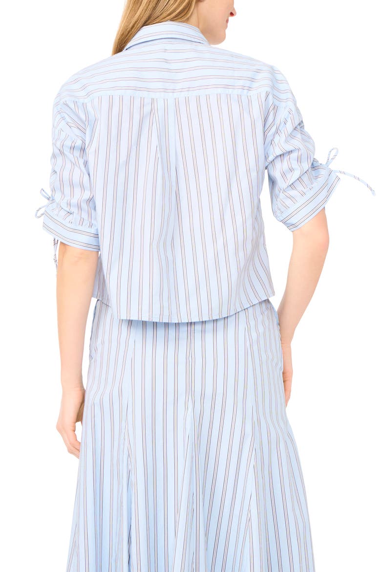 Gathered Sleeve Shirt, Alternate, color, XENON BLUE