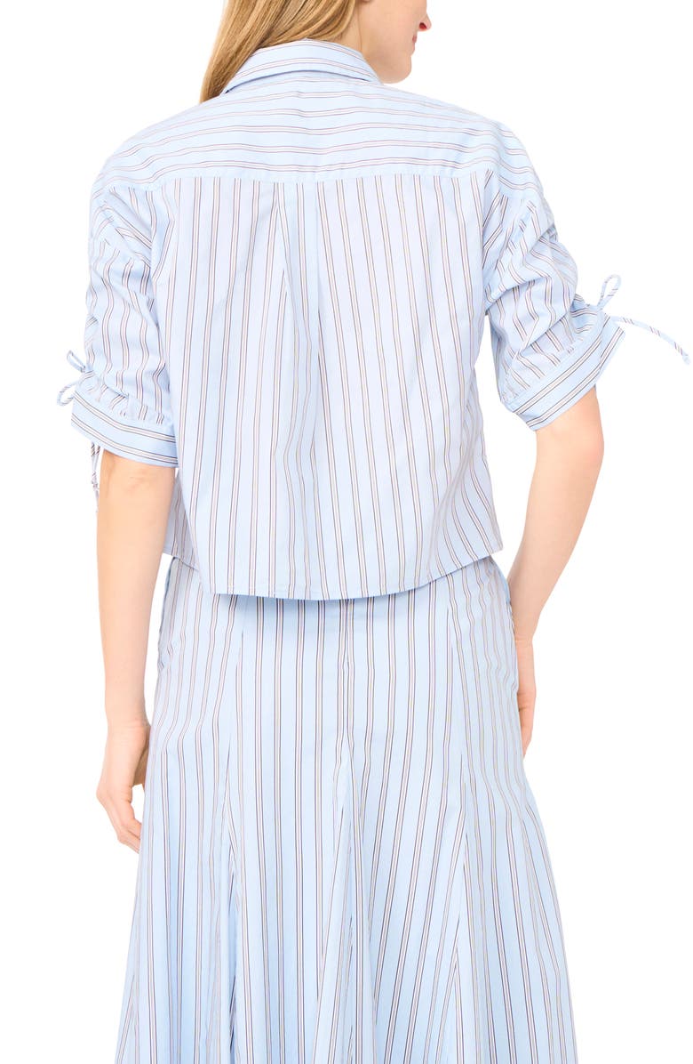 1.STATE Gathered Sleeve Shirt, Alternate, color, Xenon Blue