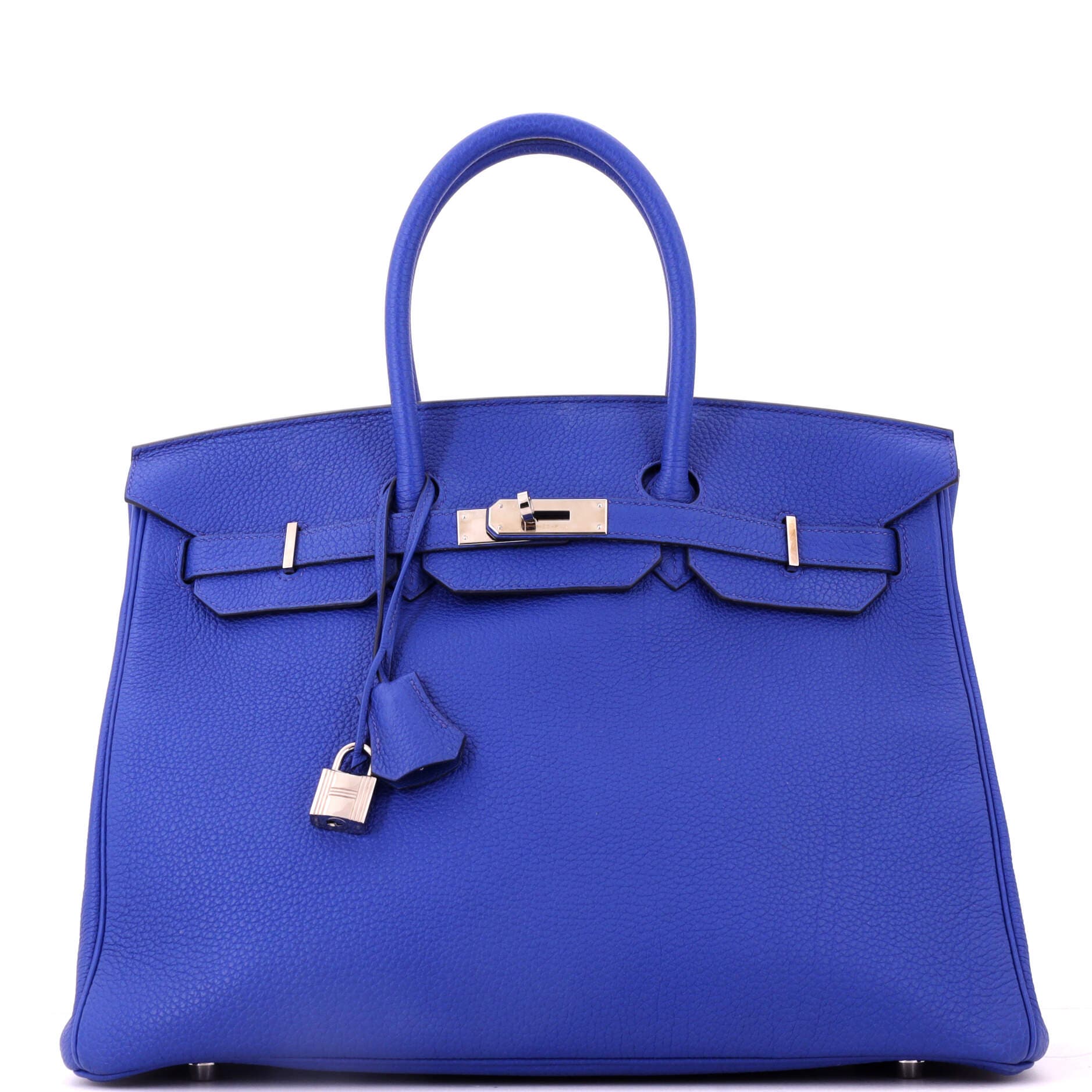 Birkin Handbag Blue Togo with Palladium Hardware 35, Main, color, Blue