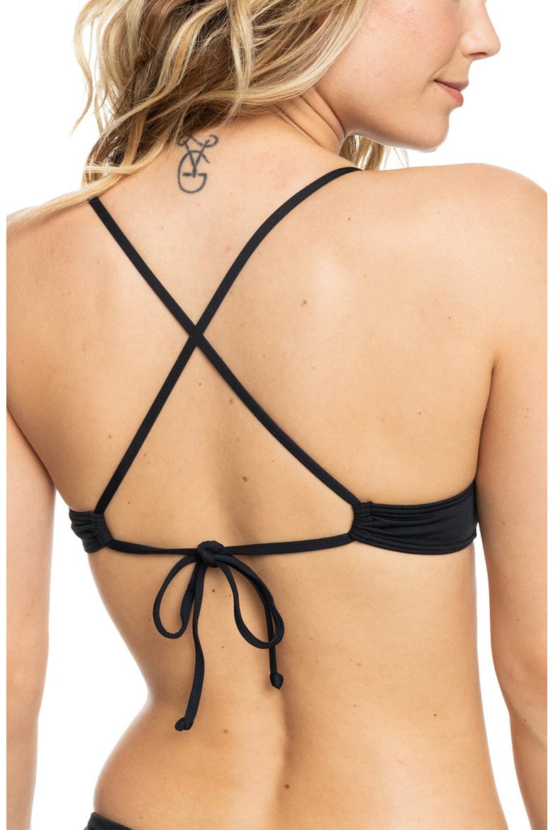 Beach Classics Strappy Athletic Triangle Bikini Top, Alternate, color, ANTHRACITE