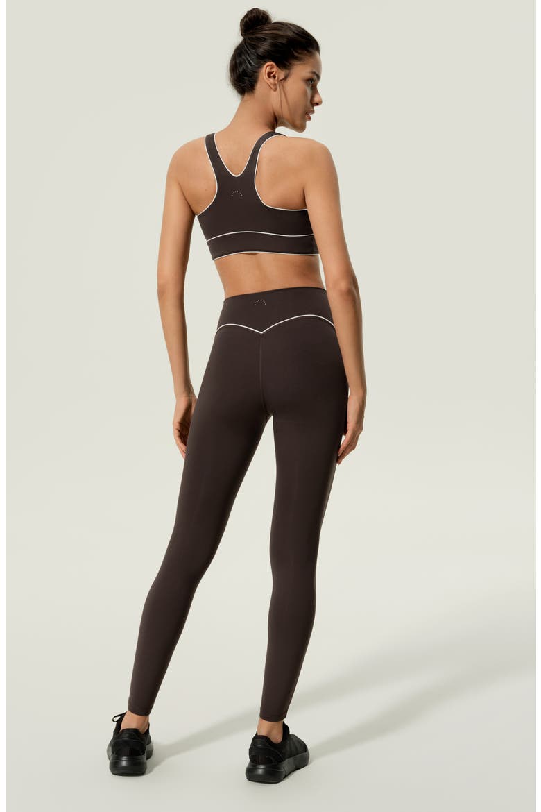 Women's Silk Contour High Rise Streamlined Leggings, Alternate, color, Coffee Bean