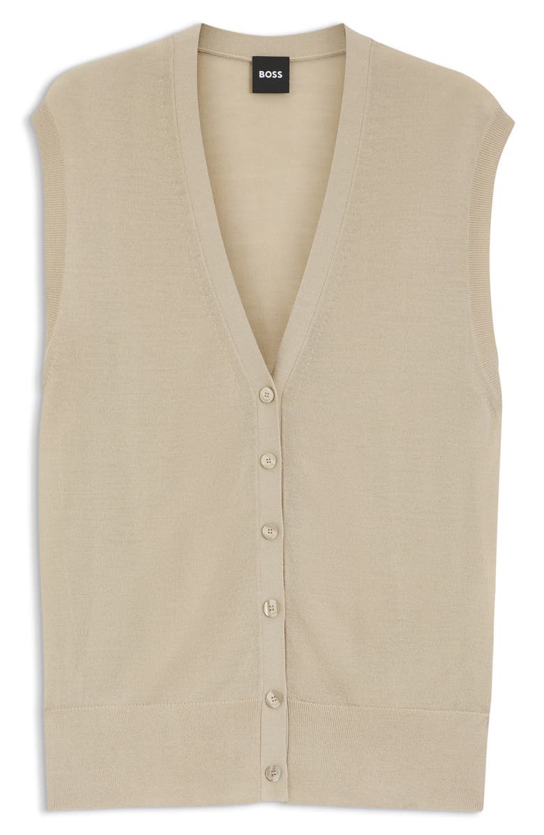 BOSS Fumi Sweater Vest, Alternate, color, Pumice