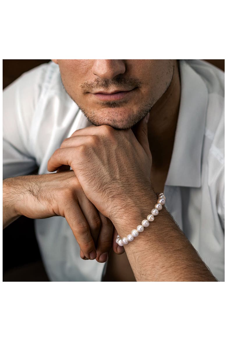 Cultured Pearl Strand Bracelet, Alternate, color, WHITE