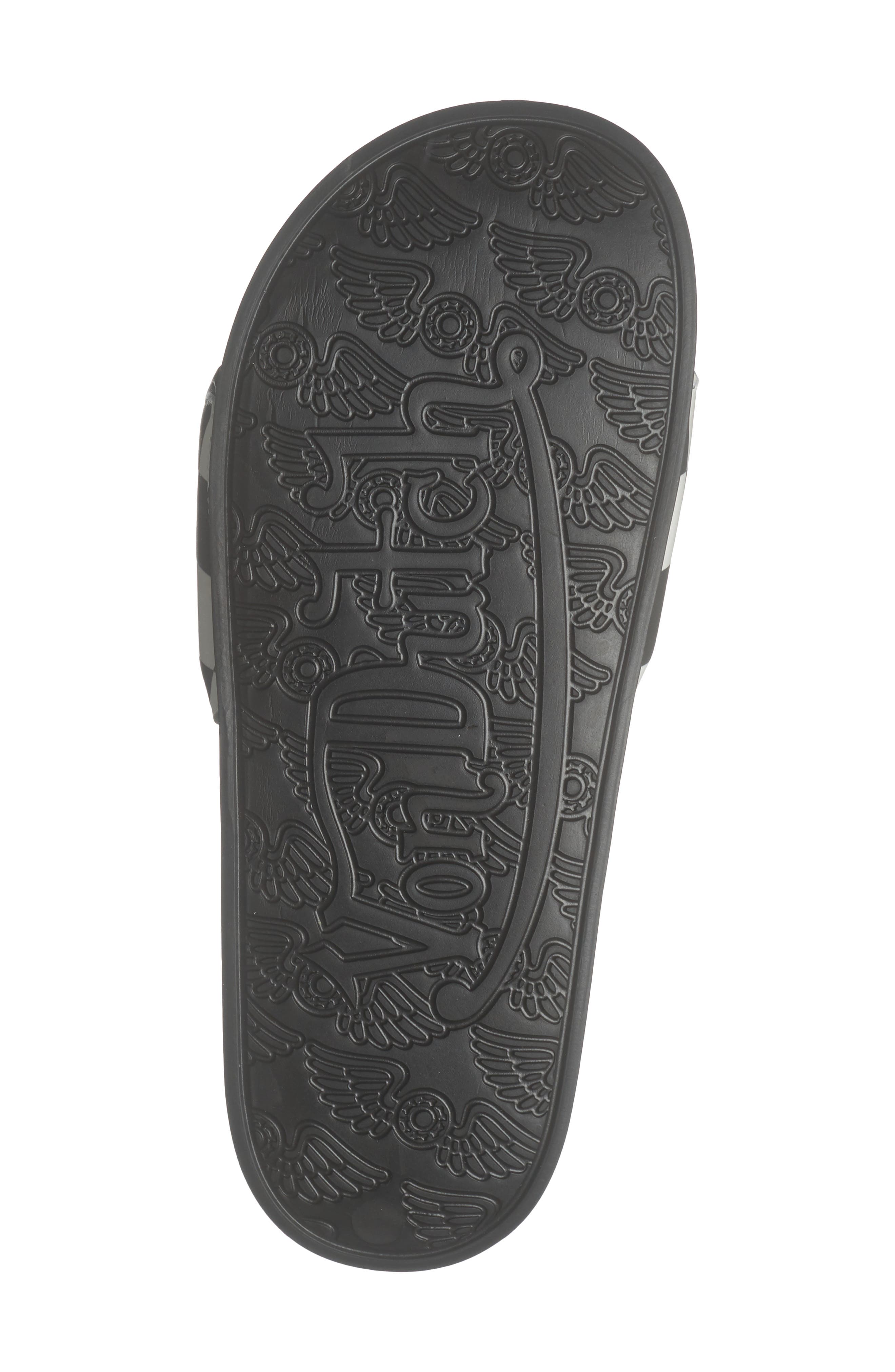 Von Dutch Domino Slide Sandal, Alternate, color, Black/ White