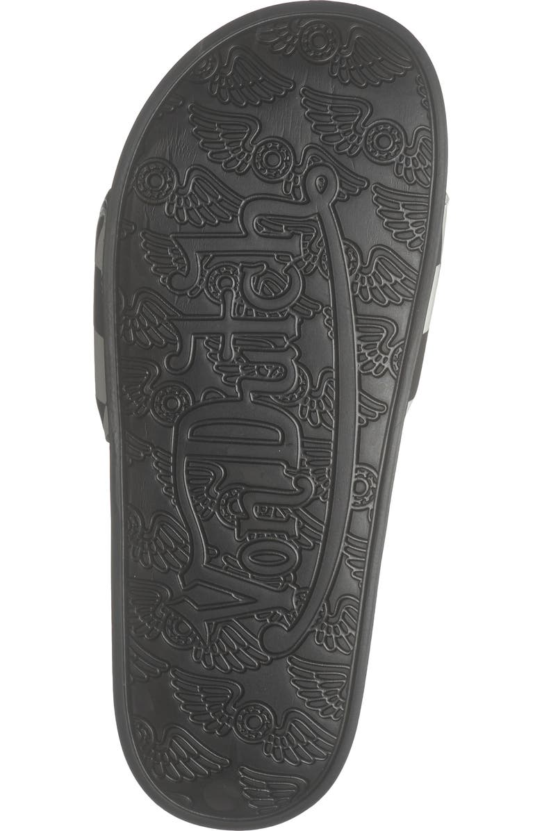 Von Dutch Domino Slide Sandal, Alternate, color, Black/ White