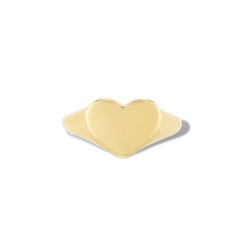 The Lovery Fine Jewelry Gold Heart Signet Ring