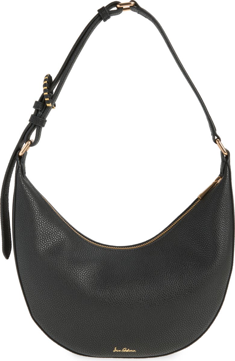 Sam Edelman Lucy Genuine Calf Hair Convertible Buckle Shoulder Bag, Alternate, color, Black