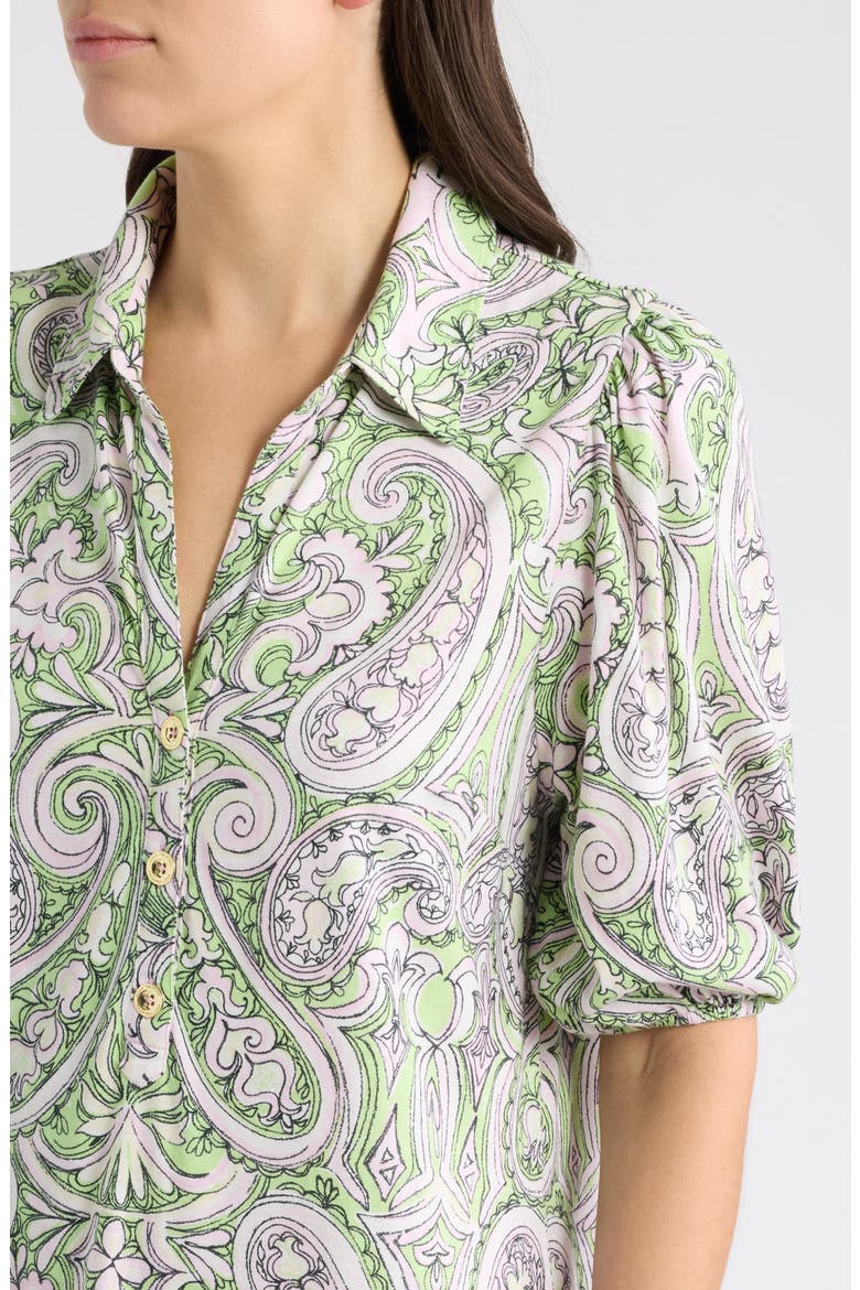 Bingley Paisley Minidress, Alternate, color, LIME