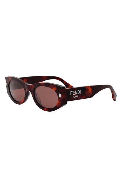 Fendi ' Roma 52mm Oval Sunglasses