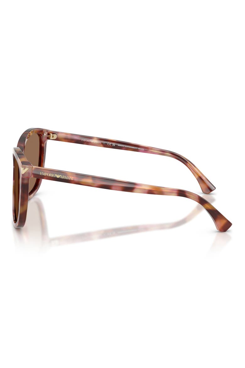 56mm Gradient Square Sunglasses, Alternate, color, SHINY HAVANA RED / DARK BROWN