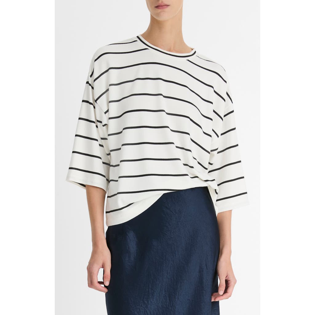 Vince Striped Wide Sleeve Tee