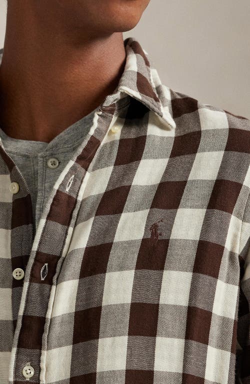 Polo Ralph Lauren Button-down Collar Logo-embroidered Checked Cotton Shirt In Multi