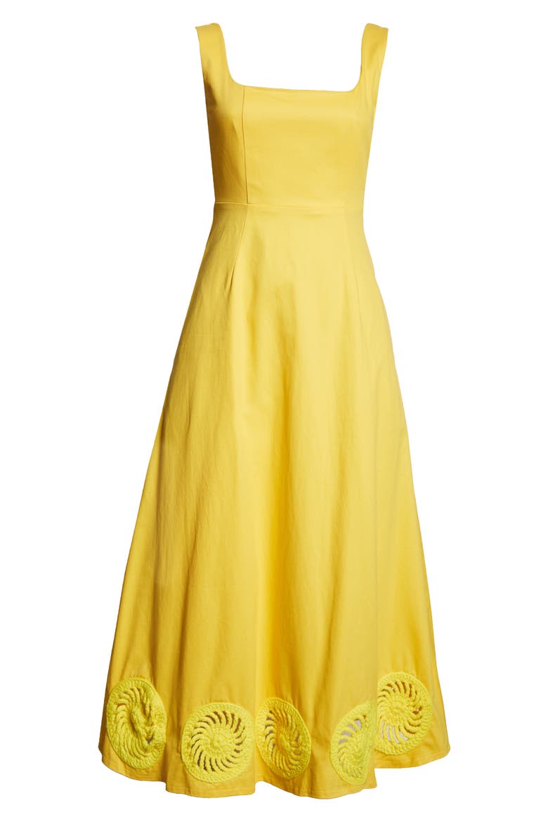 Kwara Crochet Trim Sundress, Alternate, color, YELLOW