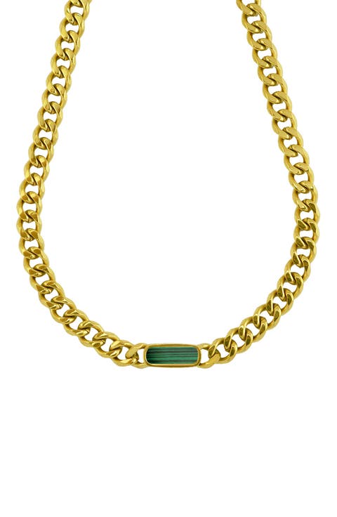 Gender Inclusive Stone Curb Chain Necklace