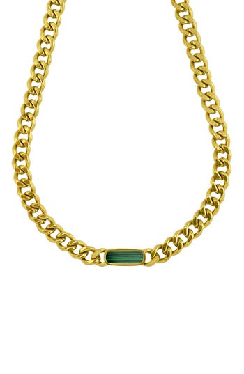 Rebl Gender Inclusive Stone Curb Chain Necklace