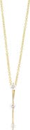 Bony Levy Rita 18K Gold 3-Stone Stick Pendant Necklace