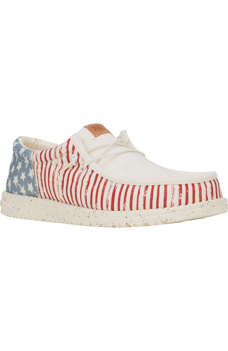 Hey Dude Wally Americana Slip-On, Main, color, American Flag