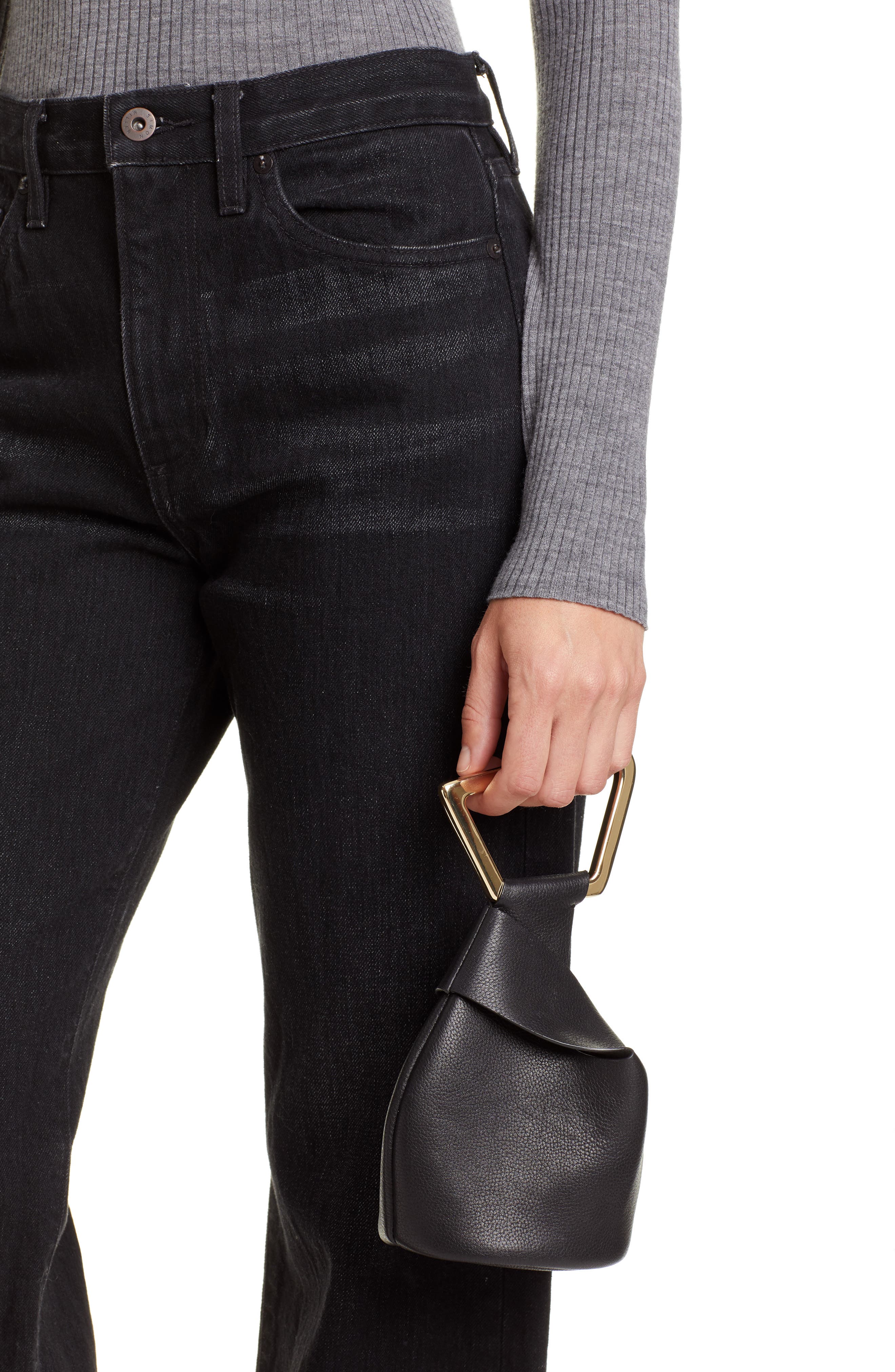 Cult Gaia Mini Astraea Leather Tote, Alternate, color, 