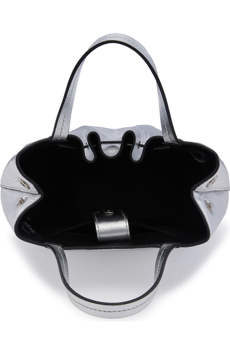 behno Mini Katrina Metallic Leather Crossbody Tote, Alternate, color, Silver