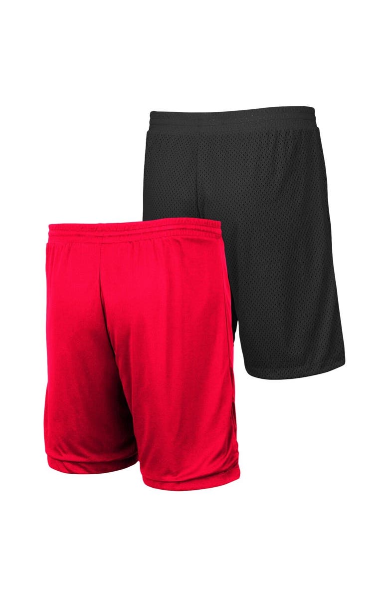 COLOSSEUM Men's Colosseum Black/Scarlet Nebraska Huskers Wiggum Reversible Shorts, Alternate, color, 