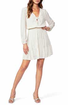 PAIGE Sandee Metallic Dot Long Sleeve Dress