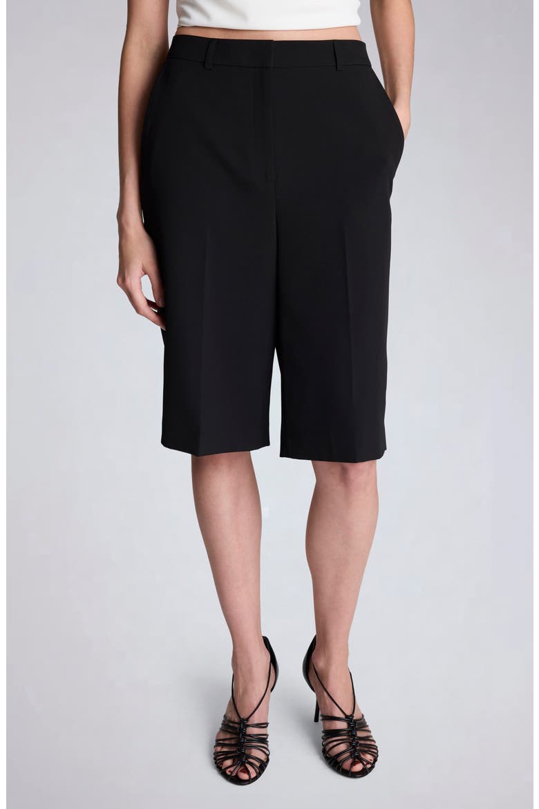 High Waist Bermuda Shorts, Main, color, BLACK