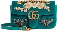 Gucci Mini GG Marmont Matelassé Velvet Shoulder Bag