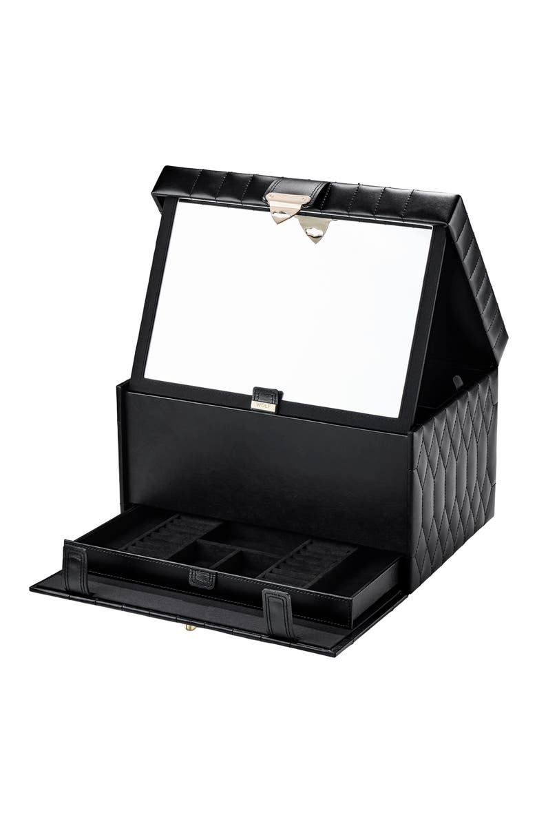 WOLF Caroline Cosmetic Train Case, Alternate, color, Black