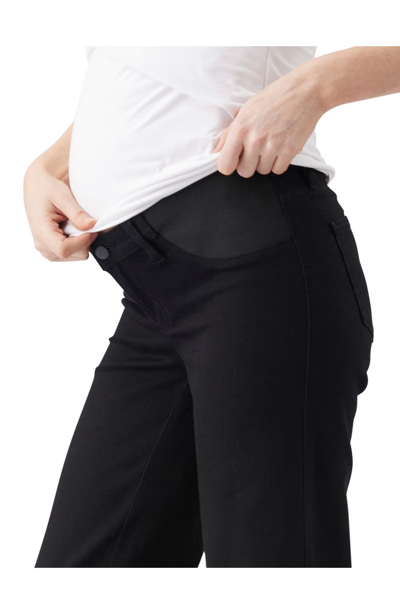 Ripe Maternity Kyle Wide Leg Under Tummy Maternity Jean, Alternate, color, Black