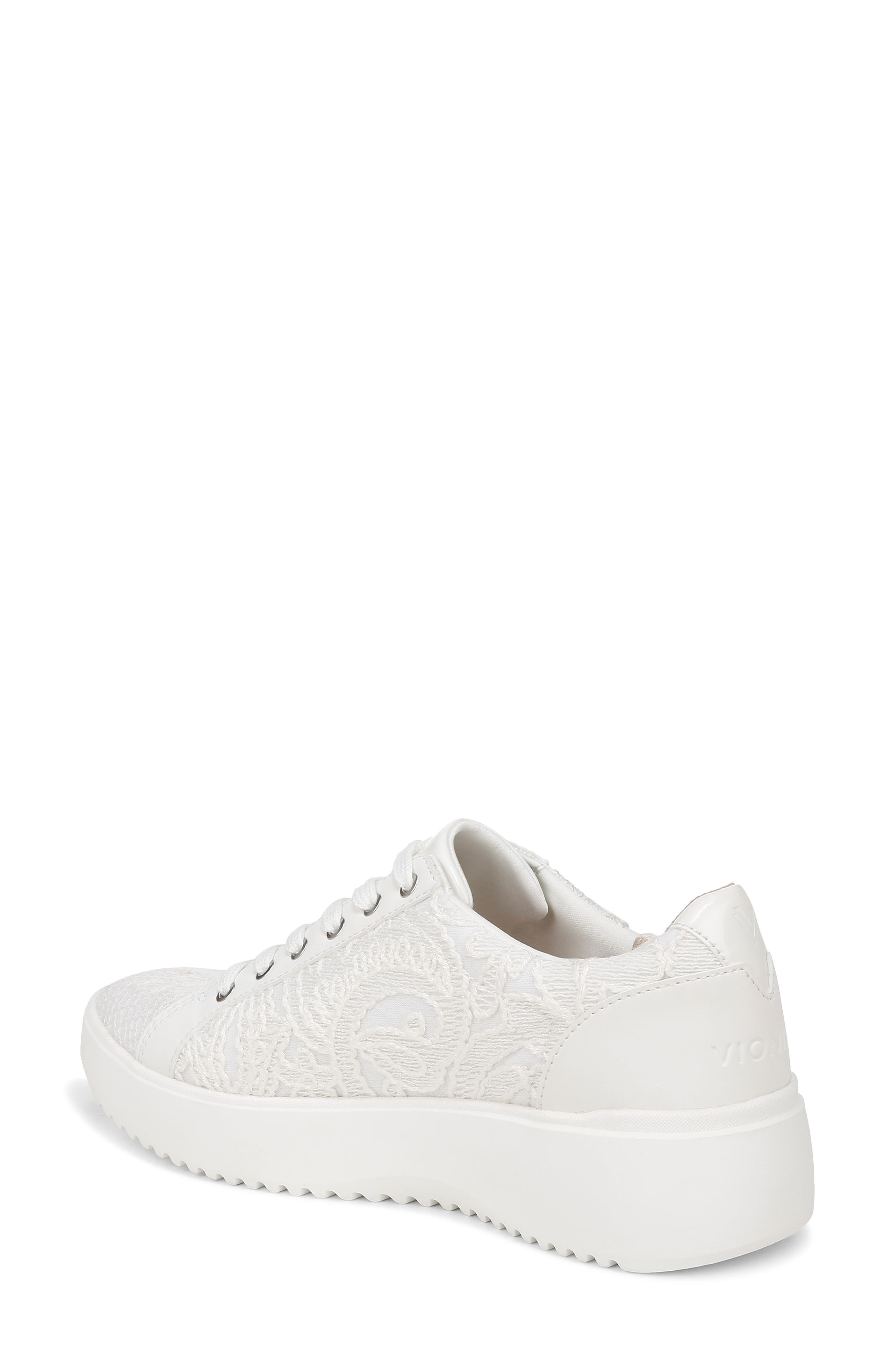 Vionic Kearny Platform Sneaker, Alternate, color, White Lace