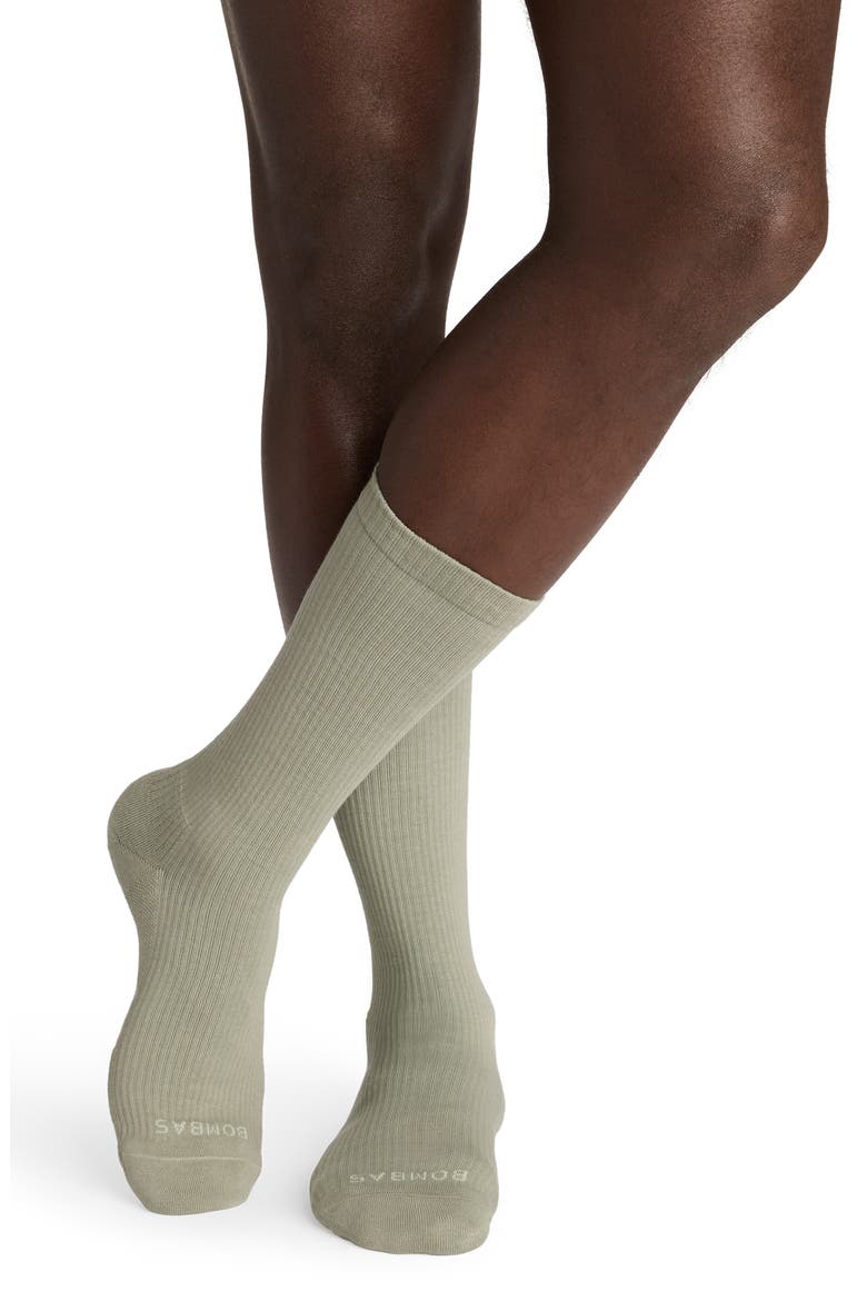 Modern Rib Calf Socks, Alternate, color, SAGE BRUSH