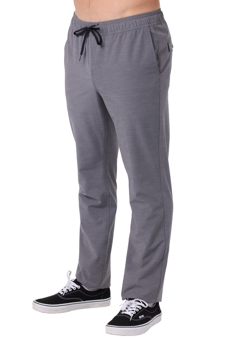 Venture Water Resistant Hybrid Elastic Waist Pants, Alternate, color, HEATHER GREY