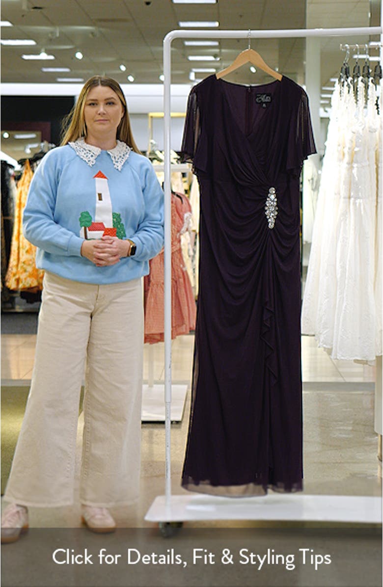 Surplice V-Neck Gown, sales video thumbnail