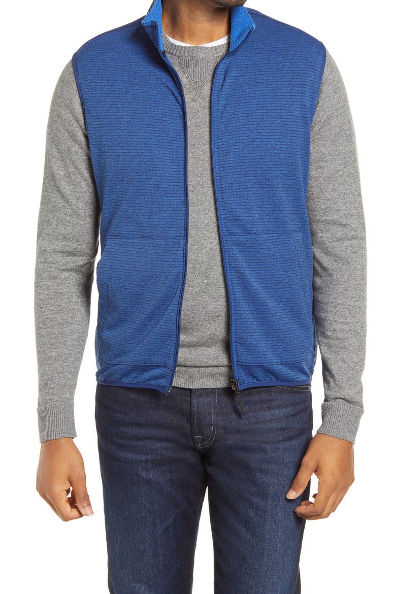 Campbells Waffle Stitch Vest, Main, color, COBALT