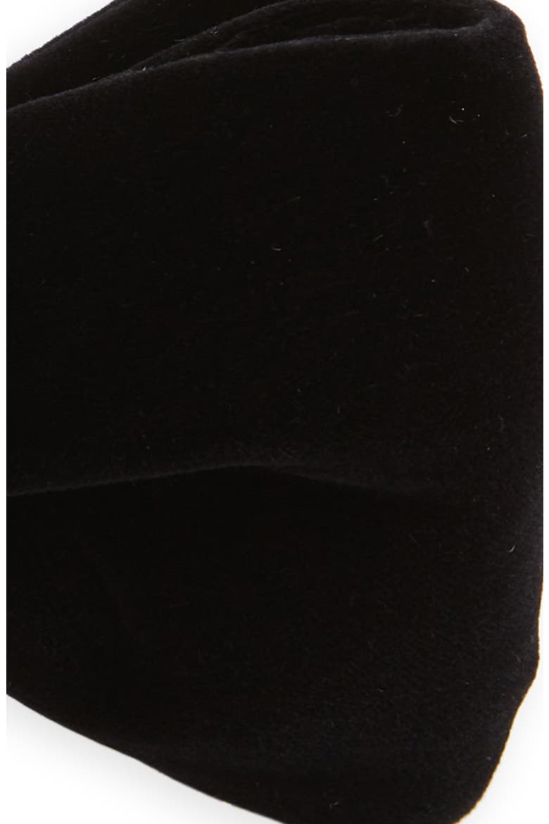 Pre-Tied Compact Velveteen Bow Tie, Alternate, color, BLACK
