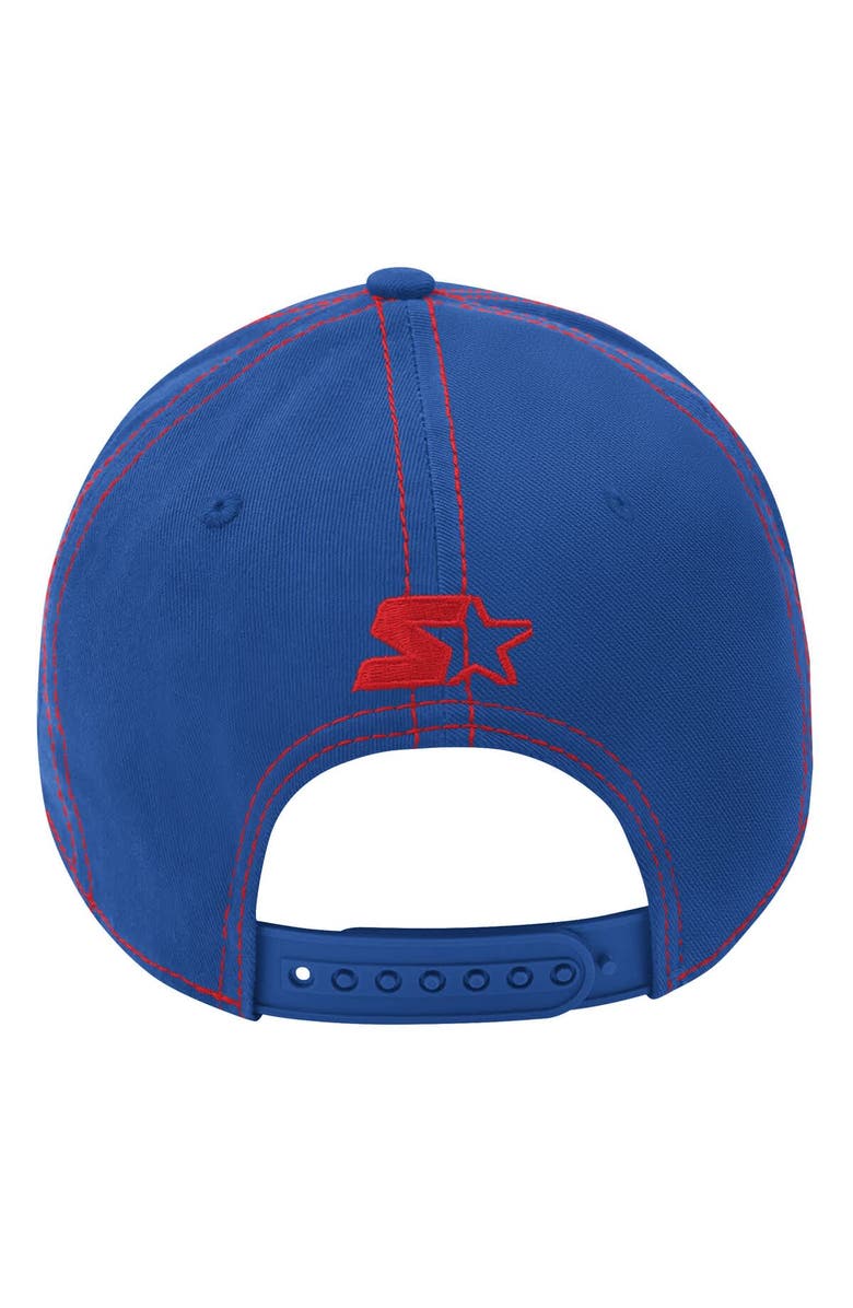 STARTER Men's Starter  Blue New York Rangers Sphere II Curved Starfit Adjustable Hat, Alternate, color, Blue