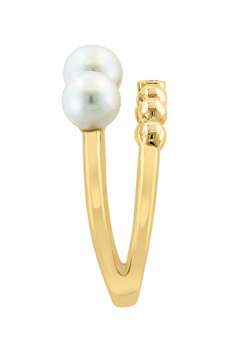 EFFY 14K Yellow Gold 5mm Freshwater Pearl & Diamond Ring - 0.03ct., Alternate, color, 