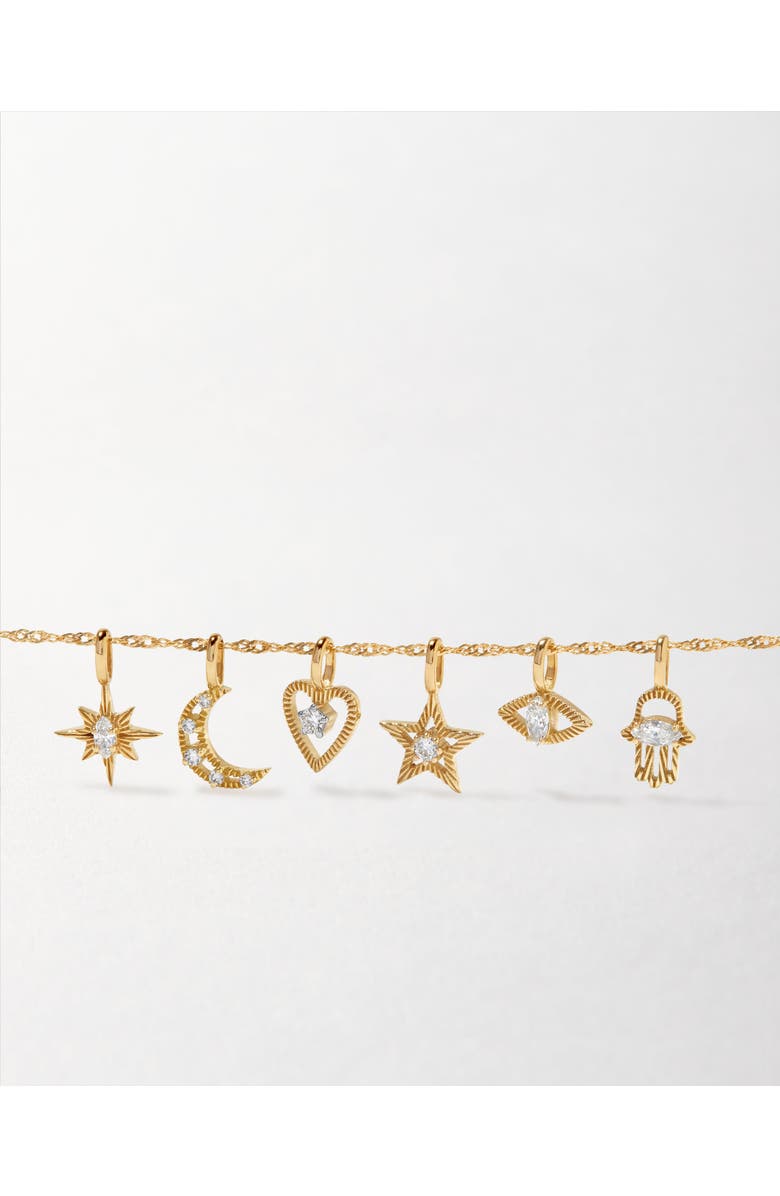 Edge of Ember Moon Diamond Necklace, Alternate, color, Moon