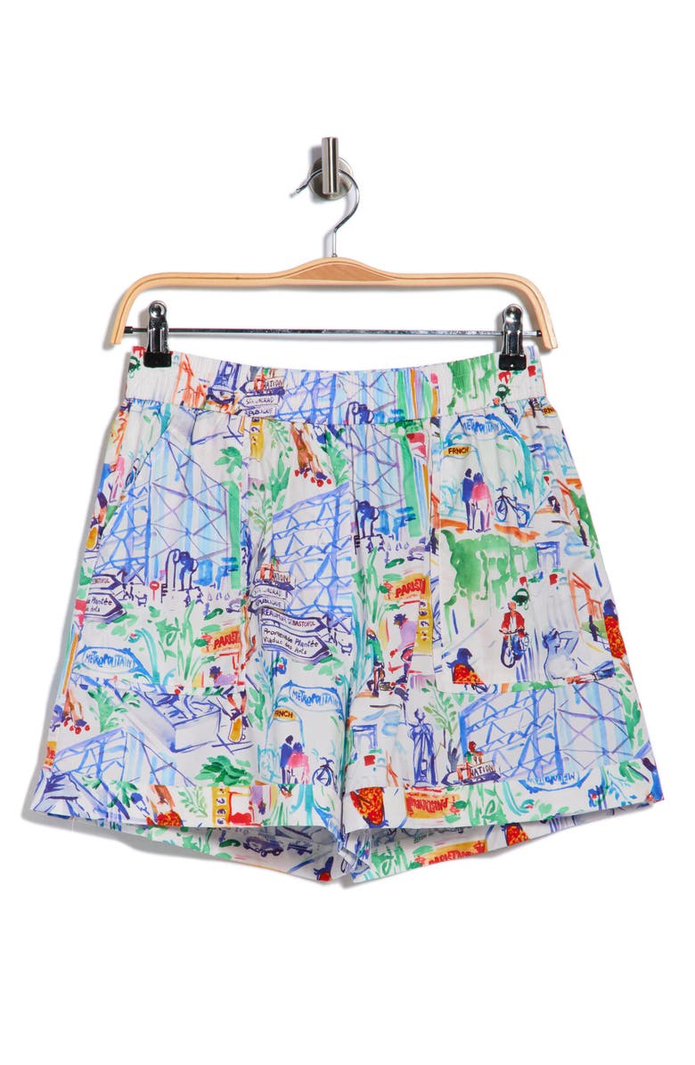 FRNCH Marylou Cotton Shorts, Alternate, color, Frnch Area