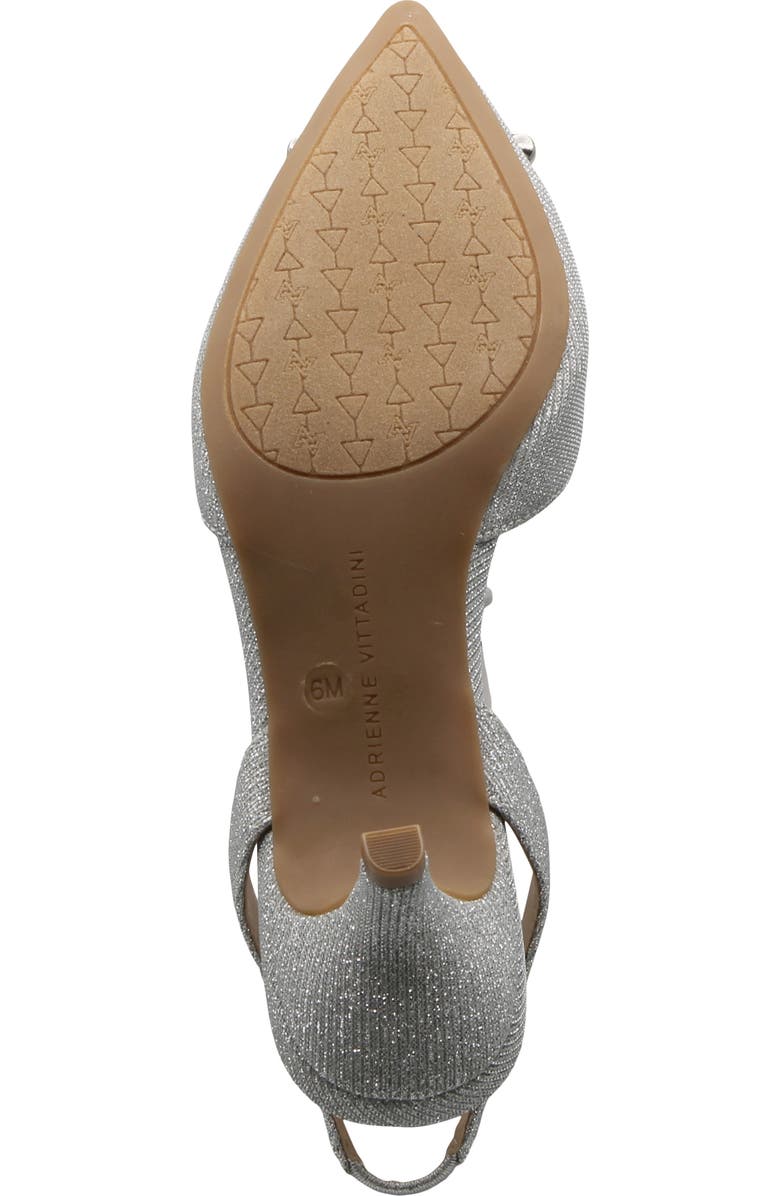 Adrienne Vittadini Suza Slingback Pump, Alternate, color, Silver-Sf