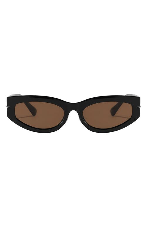 Fifth & Ninth Alexa 58mm Oval Polarized Sunglasses in Black/Brown  product