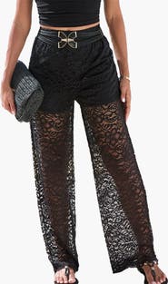 LASCANA Lace Overlay Pants