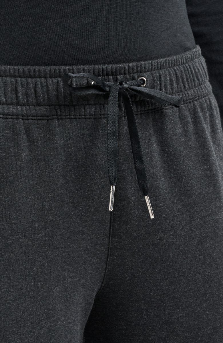 TravisMathew Cloud Drawstring Fleece Joggers, Alternate, color, Heather Black