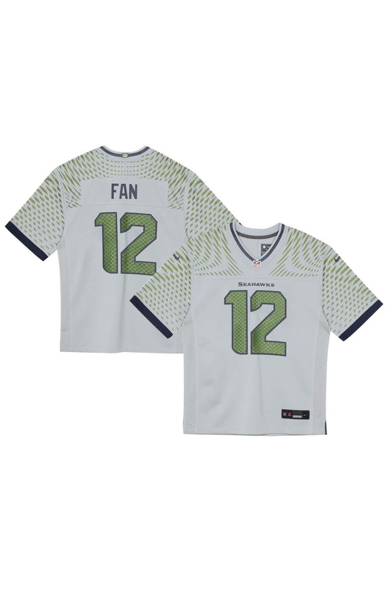 Nike Toddler Nike 12s Wolf Gray Seattle Seahawks 2025 Rivalries Collection Game Jersey, Main, color, Gray